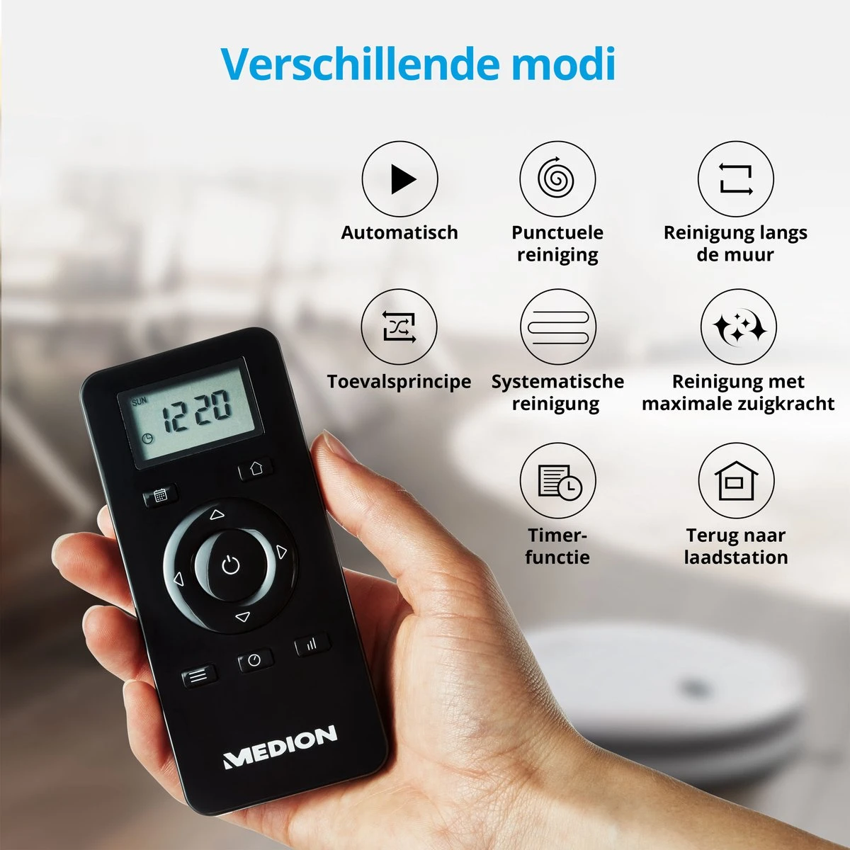 Medion P20 SW - Robotstofzuiger Met Dweilfunctie - Met Afstandsbediening - Wit 4 Medion P20 SW - Robotstofzuiger Met Dweilfunctie - Met Afstandsbediening - Wit - Afbeelding 4