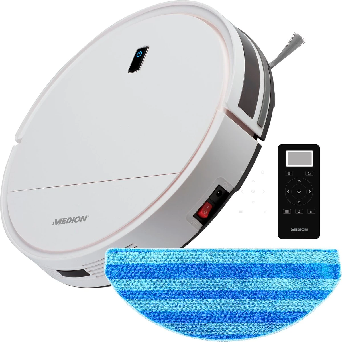 Medion P20 SW - Robotstofzuiger Met Dweilfunctie - Met Afstandsbediening - Wit 8 Medion P20 SW - Robotstofzuiger Met Dweilfunctie - Met Afstandsbediening - Wit - Afbeelding 8