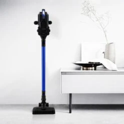 AREBOS - 2-in-1 Steelstofzuiger Draadloos - Stofzuiger Zonder Zak 200W - Kruimelzuiger - Handstofzuiger - Turboborstel Met LED - Stofzuiger Met Zak - Blauw -Leifheit Store 1200x1200 1216