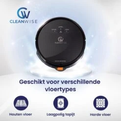 CleanWise - D2 Deluxe - Robotstofzuiger Met Dweilfunctie - Dweilrobot - Robot Stofzuiger - Stofzuiger Robot - Robotstofzuiger Met Laadstation -Leifheit Store 1200x1200 1281