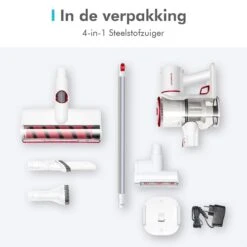 CleanDays® Snoerloze Stofzuiger V12 Steelstofzuiger - Met Kruimelzuiger - Turbostand - LED Verlichting - Sterke Zuigkracht - Draadloos Zonder Zak 4 In 1! Inclusief Muurbeugel -Leifheit Store 1200x1200 1291