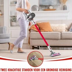 Looki Airbot - 4-in-1 Steelstofzuiger En Kruimelzuiger - 21KPA - Draadloos & Zakloos - Oplaadbaar - 150W - Stofzuiger Zonder Zak -Leifheit Store 1200x1200 1304