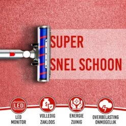 Looki Airbot - 4-in-1 Steelstofzuiger En Kruimelzuiger - 21KPA - Draadloos & Zakloos - Oplaadbaar - 150W - Stofzuiger Zonder Zak -Leifheit Store 1200x1200 1305