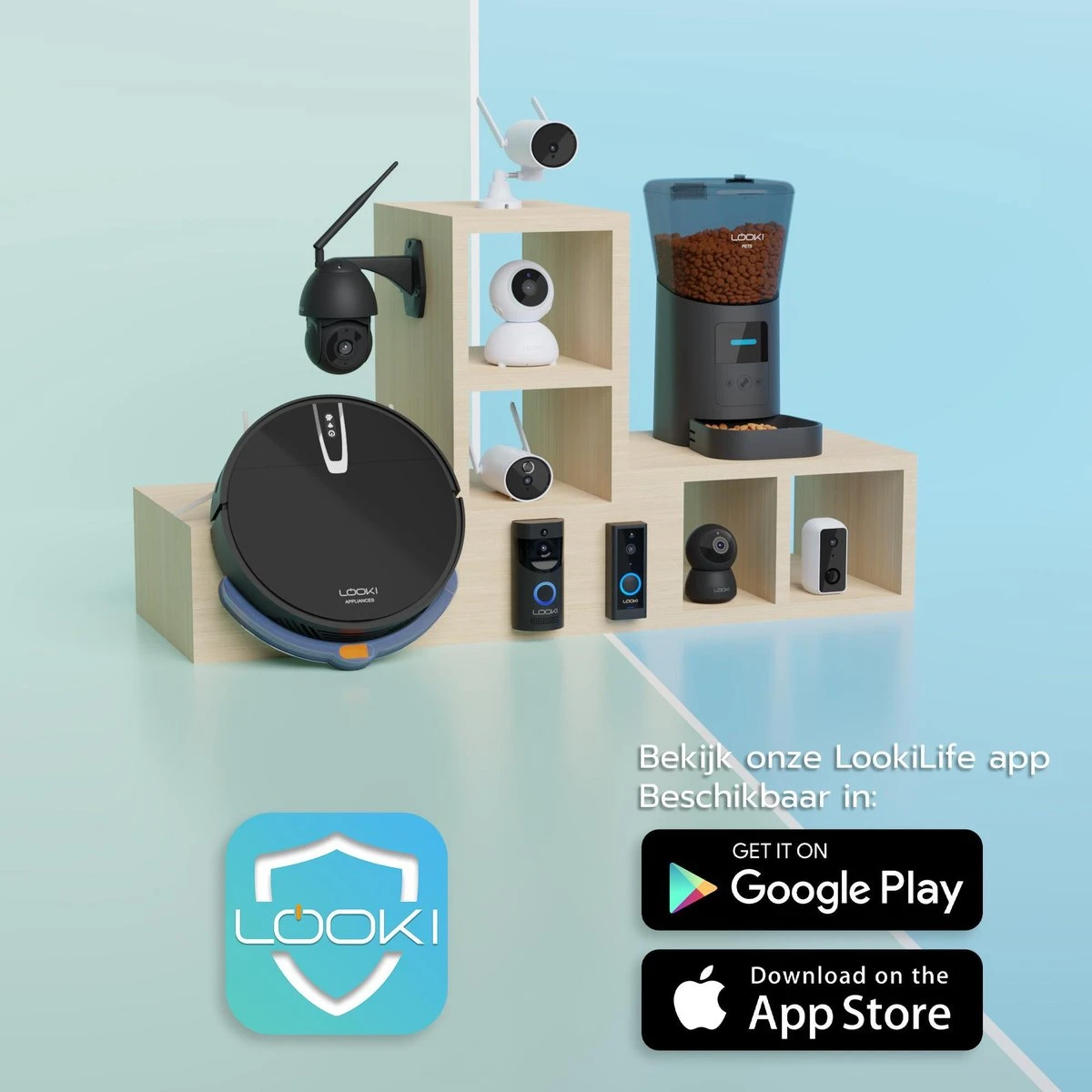 Looki 3-in-1 Robotstofzuiger Met Dweilfunctie - Automatisch - Met Laadstation - Draadloze Robot Stofzuiger - 45DB - Zwart 4 Looki 3-in-1 Robotstofzuiger Met Dweilfunctie - Automatisch - Met Laadstation - Draadloze Robot Stofzuiger - 45DB - Zwart - Afbeelding 4