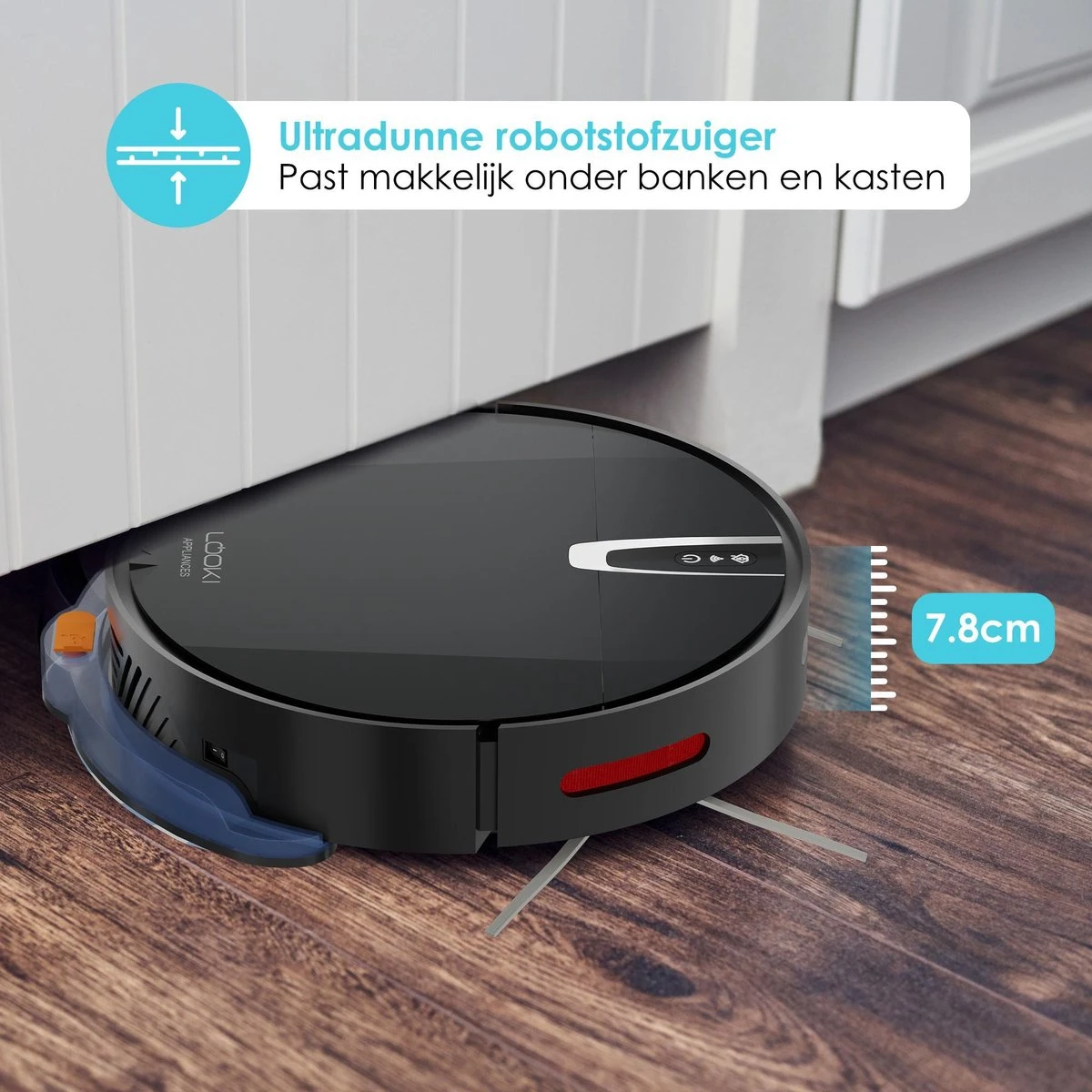 Looki 3-in-1 Robotstofzuiger Met Dweilfunctie - Automatisch - Met Laadstation - Draadloze Robot Stofzuiger - 45DB - Zwart 7 Looki 3-in-1 Robotstofzuiger Met Dweilfunctie - Automatisch - Met Laadstation - Draadloze Robot Stofzuiger - 45DB - Zwart - Afbeelding 7