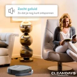 CleanDays Robotstofzuiger Met Dweilfunctie - Met Laadstation - Dweilrobot - Robot Stofzuiger - Robotstofzuigers - Incl. Nederlandse Instructievideo -Leifheit Store 1200x1200 1387