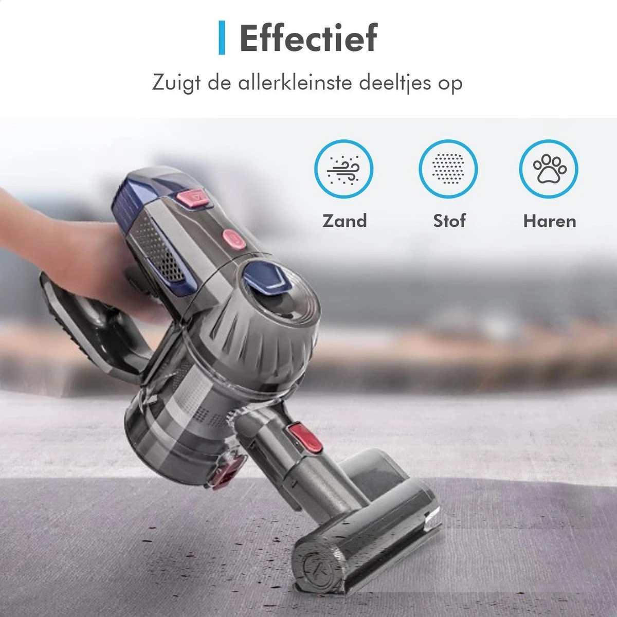 Trendwares® Snoerloze Steelstofzuiger – Handstofzuiger Met Steel – Draadloze Stofzuiger & Kruimelzuiger - 150W - Oranje/Grijs 8 Trendwares® Snoerloze Steelstofzuiger – Handstofzuiger Met Steel – Draadloze Stofzuiger & Kruimelzuiger - 150W - Oranje/Grijs - Afbeelding 8