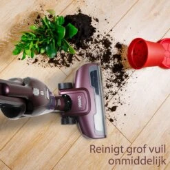 PRIMO PR508SV Stofzuiger Zonder Zak - 2-in-1 Steelstofzuiger Draadloos - Kruimelzuiger - HEPA Filter - Bordeaux -Leifheit Store 1200x1200 1439