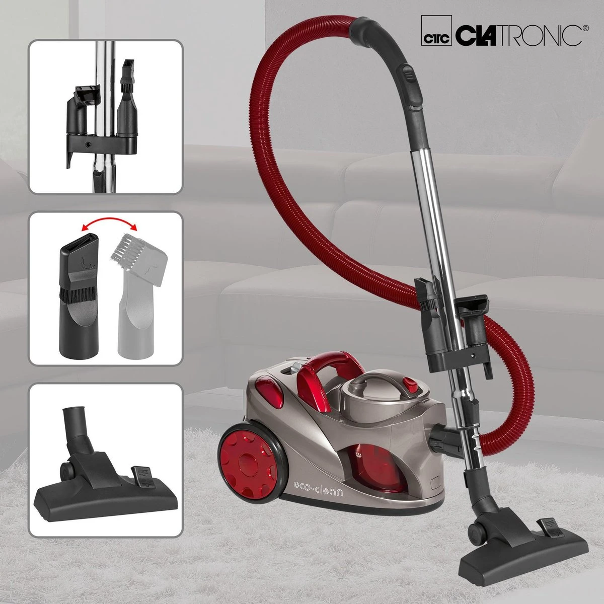 Clatronic BS 1294 - Stofzuiger Zonder Zak 5 Clatronic BS 1294 - Stofzuiger Zonder Zak - Afbeelding 5