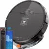 TONIHOMI® D2-001 - Robotstofzuiger Met Dweilfunctie - Automatisch Opladen - Perfect Voor Huisdieren - Mat Zwart
