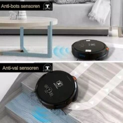 TONIHOMI® D2-001 - Robotstofzuiger Met Dweilfunctie - Automatisch Opladen - Perfect Voor Huisdieren - Mat Zwart -Leifheit Store 1200x1200 1548