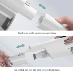 Aigostar Rocket 33YAS - Steelstofzuiger Draadloos - Handstofzuiger- Kruimelzuiger - Wit -Leifheit Store 1200x1200 1586