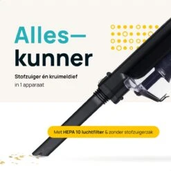 MOA - Steelstofzuiger - 2-in-1 - Kruimelzuiger - Draadloos - 120 Watt - Zonder Zak - VC72 -Leifheit Store 1200x1200 1593