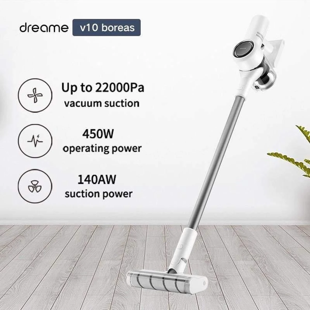 Dreame V10 Cordless Vacuum Cleaner - Steelstofzuiger 10 Dreame V10 Cordless Vacuum Cleaner - Steelstofzuiger - Afbeelding 10