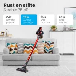 Auronic Steelstofzuiger - Draadloos - 4-in-1 - Op Batterij - 160W - Rood/Grijs 17 Auronic Steelstofzuiger - Draadloos - 4-in-1 - Op Batterij - 160W - Rood/Grijs -Leifheit Store 1200x1200 1634