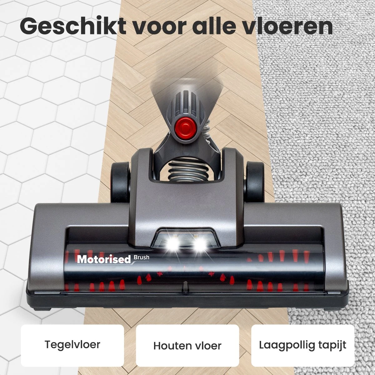 Auronic Steelstofzuiger - Draadloos - 4-in-1 - Op Batterij - 160W - Rood/Grijs 10 Auronic Steelstofzuiger - Draadloos - 4-in-1 - Op Batterij - 160W - Rood/Grijs - Afbeelding 10