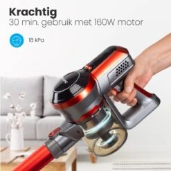 Auronic Steelstofzuiger - Draadloos - 4-in-1 - Op Batterij - 160W - Rood/Grijs 21 Auronic Steelstofzuiger - Draadloos - 4-in-1 - Op Batterij - 160W - Rood/Grijs -Leifheit Store 1200x1200 1638