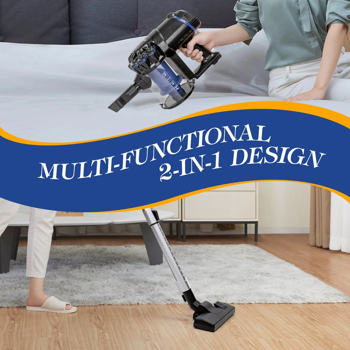 GREAT JACOB Tornado 33ZHB - Steelstofzuiger - 3-in-1 - Met Snoer - 600W - Stofzuiger Zonder Zak - 5 Meter Kabel- Blauw/zwart 8 GREAT JACOB Tornado 33ZHB - Steelstofzuiger - 3-in-1 - Met Snoer - 600W - Stofzuiger Zonder Zak - 5 Meter Kabel- Blauw/zwart - Afbeelding 8