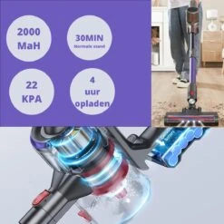 Steelstofzuiger 4 In 1 - Steelstofzuigers Draadloos Met Kruimeldief - LCD Touchscreen - Incl. Accu En Lader (model 2023) -Leifheit Store 1200x1200 1686