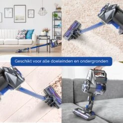 PRIMO PR502SV Stofzuiger Zonder Zak - 3-in-1 Steelstofzuiger Draadloos - Kruimelzuiger - HEPA Filter - Zwart / Blauw -Leifheit Store 1200x1200 1701