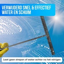 Avalo Vloertrekker Met Steel - Luxe Vloerwisser - Aluminium Water Trekker - Douche Wisser - Badkamer - Zwart - 136x40 CM -Leifheit Store 1200x1200 171