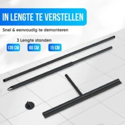 Avalo Vloertrekker Met Steel - Luxe Vloerwisser - Aluminium Water Trekker - Douche Wisser - Badkamer - Zwart - 136x40 CM -Leifheit Store 1200x1200 172