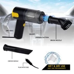 Dunlop Auto Stofzuiger - 12V Aansteker Aansluiting - Nat En Droog - Spleet- En Borstelmondstuk - 3 Meter Kabel - Auto Accessories - Zwart/Geel 17 Dunlop Auto Stofzuiger - 12V Aansteker Aansluiting - Nat En Droog - Spleet- En Borstelmondstuk - 3 Meter Kabel - Auto Accessories - Zwart/Geel -Leifheit Store 1200x1200 1868