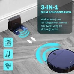 Tennex Robotstofzuiger Met Dweilfunctie Vacuum Cleaner - Stofzuiger Draadloos Zonder Zak Met Dweilsysteem - Dweilrobot -Leifheit Store 1200x1200 1925