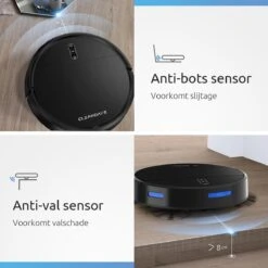 CleanDays Robotstofzuiger D2-007 Met Dweilfunctie - Met Laadstation - Dweilrobot - Huisdieren - Robot Stofzuiger - Stofzuiger Robot -Leifheit Store 1200x1200 1970