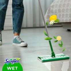 Swiffer Vloerreiniger - Vochtige Vloerdoekjes - Geur Van Citrus Fresh - Voordeelverpakking 2 X 48 Stuks -Leifheit Store 1200x1200 2