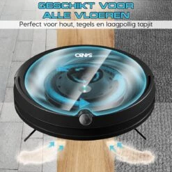 Sanbo D-503 Pro Robotstofzuiger V2 - 2500 PA Zuigkracht - Inclusief HD-Camera & App - Zwart - Inclusief Laadstation - Dweilrobot -Leifheit Store 1200x1200 2001