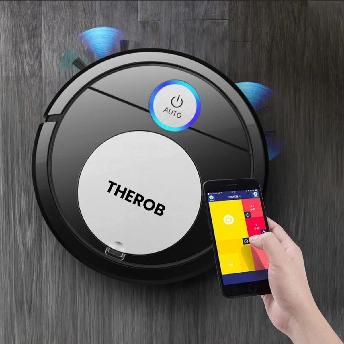 THEROB - Smart Robot Stofzuiger Met App. (zwart/zilver) Van € 139,95 Nu TIJDELIJK Voor € 69.89 1 THEROB - Smart Robot Stofzuiger Met App. (zwart/zilver) Van € 139,95 Nu TIJDELIJK Voor € 69.89