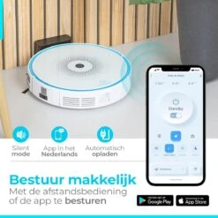 LunaSea's Robotstofzuiger - Robotstofzuiger Met Dweilfunctie - Robotstofzuiger Met Laadstation - Robot Stofzuiger - Wit -Leifheit Store 1200x1200 2018