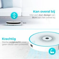 LunaSea's Robotstofzuiger - Robotstofzuiger Met Dweilfunctie - Robotstofzuiger Met Laadstation - Robot Stofzuiger - Wit -Leifheit Store 1200x1200 2019