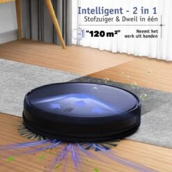 ONSON® Slimme Robotstofzuiger Met Dweilfunctie - 100 Minuten Werktijd - Smartapp Met Wifi - Hoekjes Schoonmaken -Leifheit Store 1200x1200 2030