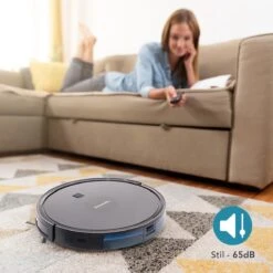 LifeGoods Robotstofzuiger - 1600Pa - Automatisch Laadstation - Dubbel Filtersysteem - Zwart -Leifheit Store 1200x1200 2057