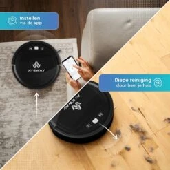 AyeWay 3 In 1 Robotstofzuiger - Dweil Robot - Stofzuiger Robot - Dweilsysteem – Draadloos – Met App -Leifheit Store 1200x1200 2065