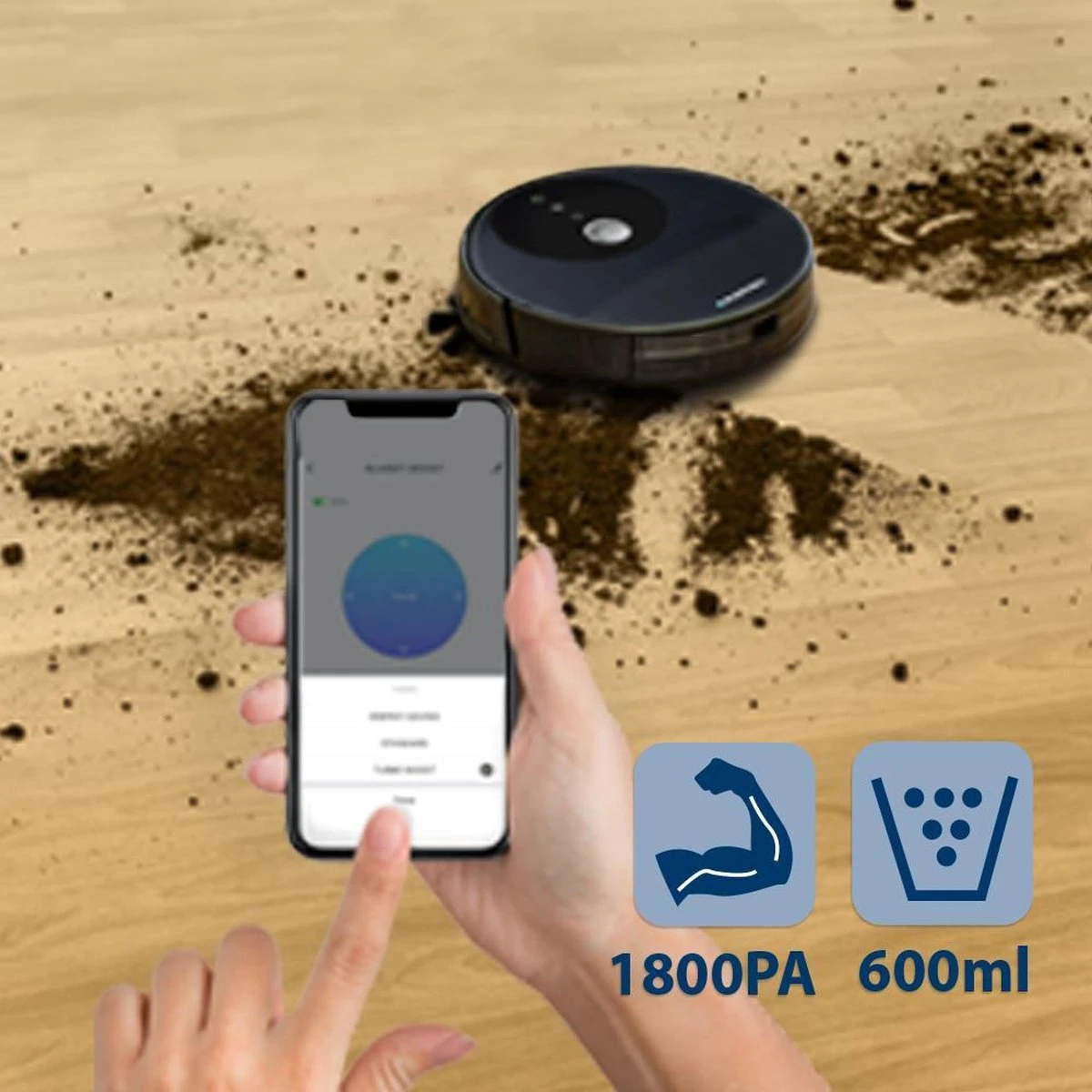 Blaupunkt Bluebot XBOOST BPK-VCBB1XB - Robotstofzuiger Met Dweilfunctie - 2022 Editie 18 Blaupunkt Bluebot XBOOST BPK-VCBB1XB - Robotstofzuiger Met Dweilfunctie - 2022 Editie - Afbeelding 18