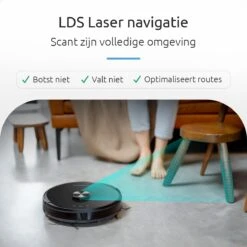 CleanDays XR500 LiDAR Robotstofzuiger Met Y-shape Dweilfunctie - Met Laadstation - Scant De Gehele Ruimte - Grote Zuigkracht 6500PA - Geschikt Voor Huisdieren -Leifheit Store 1200x1200 2126