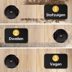 Clean Golden® Robotstofzuiger Met Dweilfunctie – Draadloze Stofzuiger Met Laadstation – Automatische Stofzuiger & Dweilrobot -Leifheit Store 1200x1200 2144