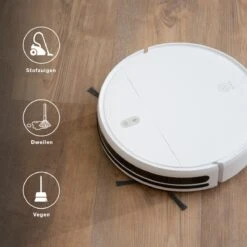 Sinji Smart Robotstofzuiger Met Laadstation – Draadloos Dweilrobot