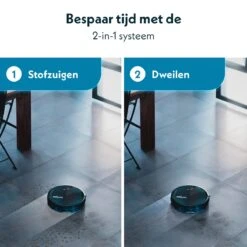 Eziclean Connect X550 - Robotstofzuiger Met Dweilfunctie - Met Laadstation - Ideaal Voor Huisdieren - Spraakbesturing - Navigatietechnologie - 120m - Ultra Stil 55dB -Leifheit Store 1200x1200 2193