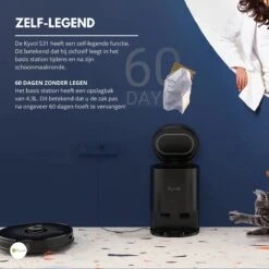 Merkloos Cybovac S31 Robot Stofzuiger Met Laadstation En Dweilfunctie - Zwart | Elektrisch | Automatisch | Met App | Leegt Zichzelf | Smart -Leifheit Store 1200x1200 2261