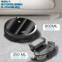 Sanbo® D-503 Pro Robotstofzuiger - Zwart - Inclusief HD-Camera & App - Inclusief Laadstation - Dweilrobot -Leifheit Store 1200x1200 2267