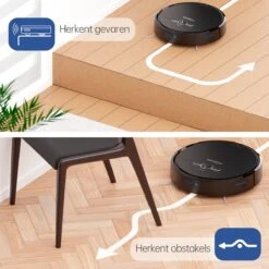 Roboza - X01 Pro - Robotstofzuiger Met Dweilfunctie - Stofzuiger - Laadstation - Robotstofzuigers - Dweilrobot - Zwart -Leifheit Store 1200x1200 2276