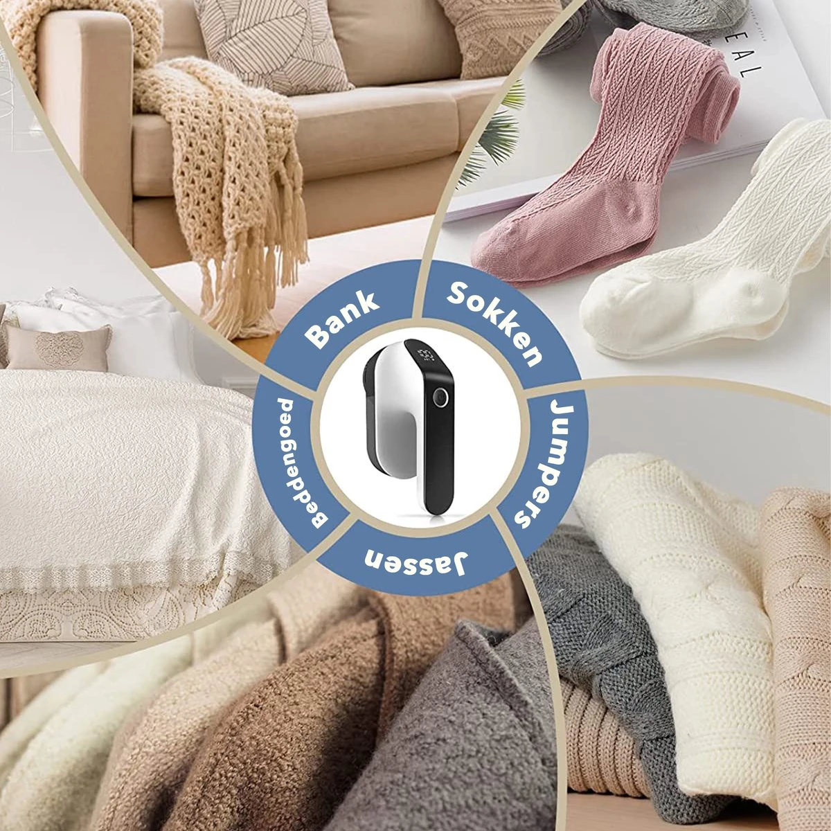 DOWO® - Elektrische Pluizenverwijderaar - Ontpluizer - Draadloos En Oplaadbaar - Pluizentondeuse - 3 Extra Opzetstukken - Zwart 7 DOWO® - Elektrische Pluizenverwijderaar - Ontpluizer - Draadloos En Oplaadbaar - Pluizentondeuse - 3 Extra Opzetstukken - Zwart - Afbeelding 7