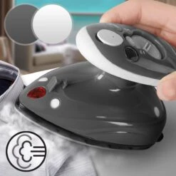 Jago - Mini Strijkijzer - Reisstrijkijzer - Stoomstrijkijzer - Droog En Stoom Strijken - Strijkijzer Met Stoomgenerator - Grijs -Leifheit Store 1200x1200 2335