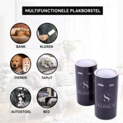 Salincio Kledingroller - Met 2 Handvatten En 6 Navullingen - Pluizenroller – 360 Kleefvellen – Verwijdert Haren En Stof – Kleefroller -Leifheit Store 1200x1200 2364