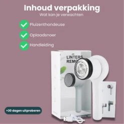 Bolide Oplaadbare Pluizenverwijderaar - Pluizentondeuse - Elektrische Kledingontpluizer Met Antistatische Pluizenborstel - Lintremover - Oplaadbaar - Pluizendief Wit -Leifheit Store 1200x1200 2378