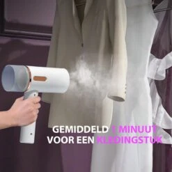 Bee's Kledingstomer - Handstomer - Stomer Kleding - Steamer - Stoomreiniger - Stoomstrijkijzer - 30 G/min - 250ML - 1600W - Snel Opgewarmd - Wit -Leifheit Store 1200x1200 2392